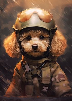 Toy Poodle Soldier