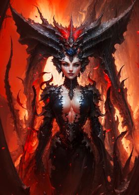 Demon queen in hell Lilith