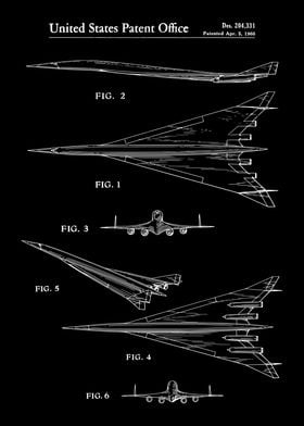 1966 NASA Airplane Patent