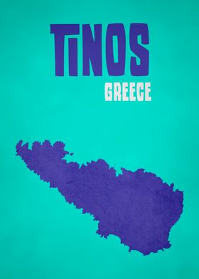 TINOS GREECE MAP