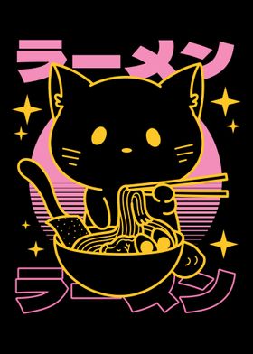 Retro Ramen Cat