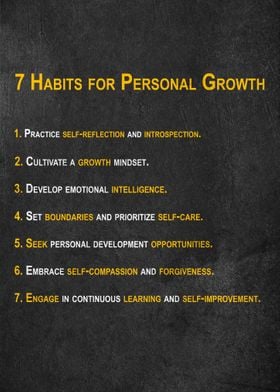 Habits for Personal Growth