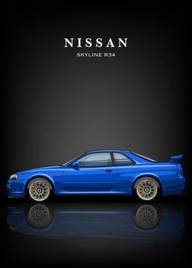 Nissan Skyline R34 Blue