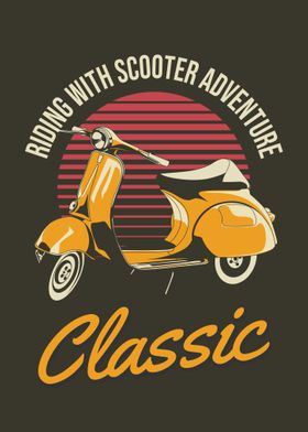 Classic Yellow Scooter