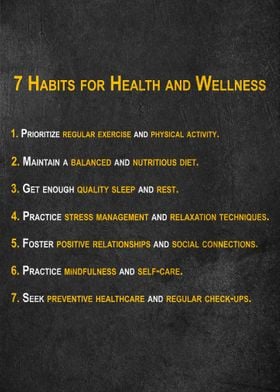 Health and wellness Habit