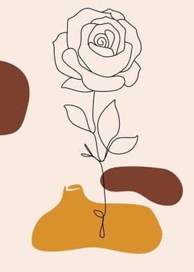 Minimalist Rose Art