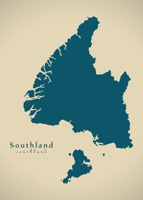 Southland region map