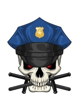 Skull Cop Police