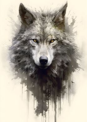 Watercolor Wolf