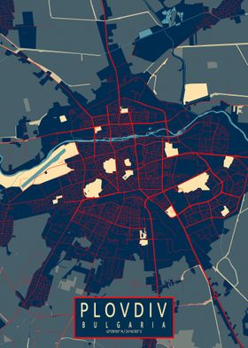 Plovdiv City Map Hope