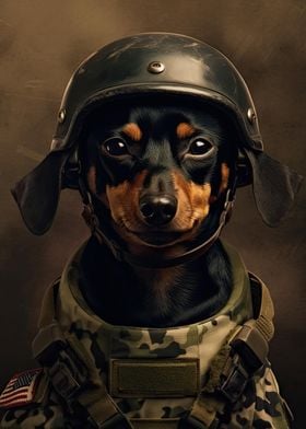 Miniature Pinscher Soldier