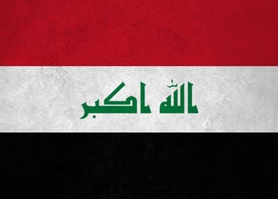 Flag of Iraq on Wall