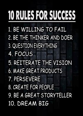 10 Rules for Success