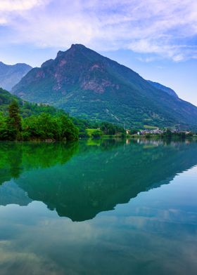 Lake landscape mountains