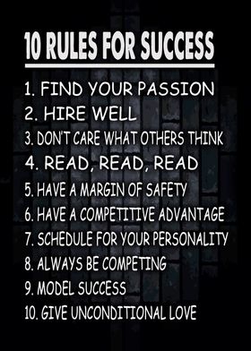 10 Rules for Success