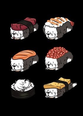 Old English Sheepdog Sushi