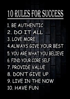 10 Rules for Success