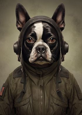 Boston Terrier Soldier