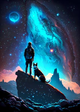 Man And Dog Adventure