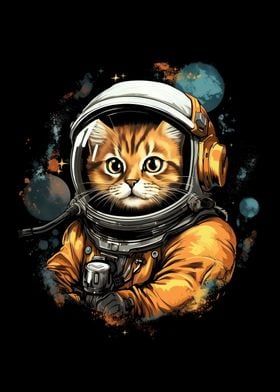 Space Astronaut Cat Lover