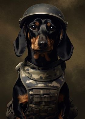 Dachshund Soldier