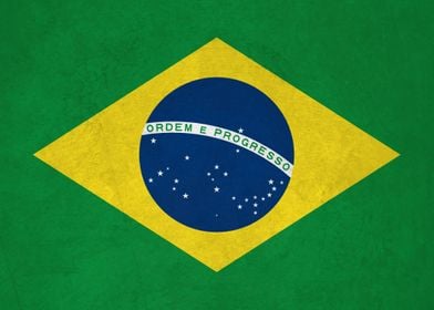 Flag of Brazil on Wall