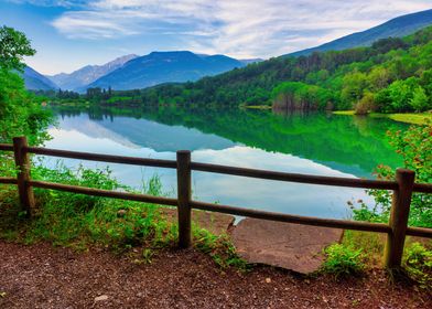 Lake landscape mountains