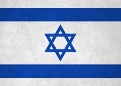 Flag of Israel on Wall