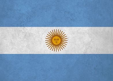 Flag of Argentina on Wall