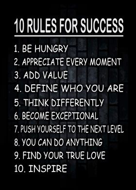 10 Rules for Success