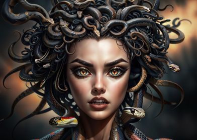 Medusa Gorgon portrait