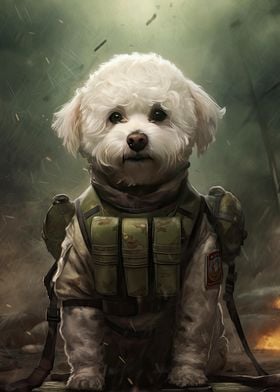 Bichon Frise Soldier