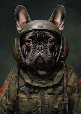 French Bulldog Soldier