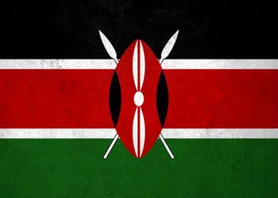 Flag of Kenya on Wall