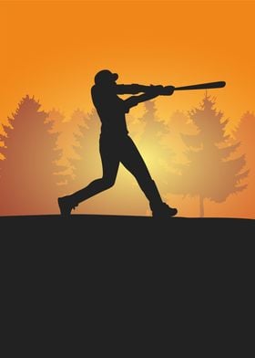 baseball silhouette