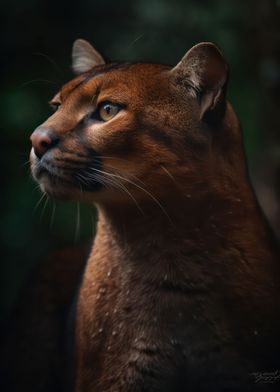 Wild jaguarundi