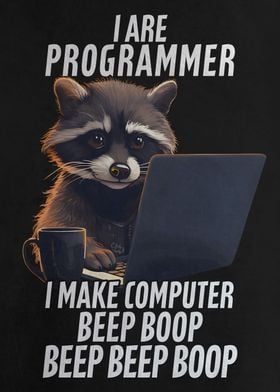 Programmer Meme Racoon