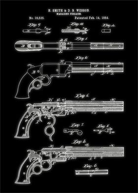 Pistol 1854 patent