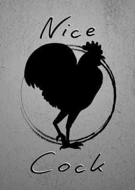 Nice Cock 1 Bathroom Sign