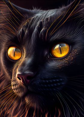 magical cat yellow eyes