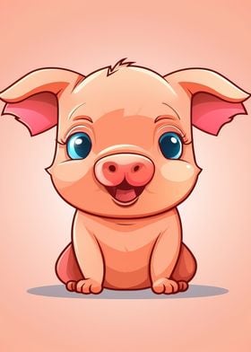 pig pink cute animal