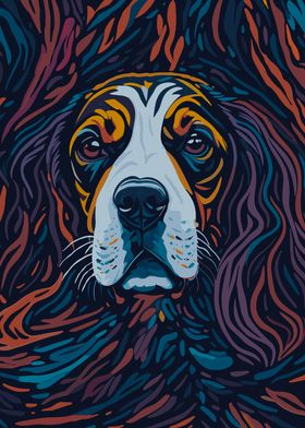Abstract Beagle dog