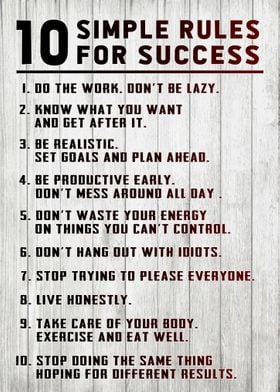 10 Rules For Success 