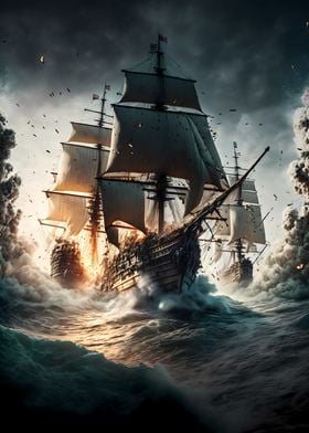 Fantasy Pirate Ship   