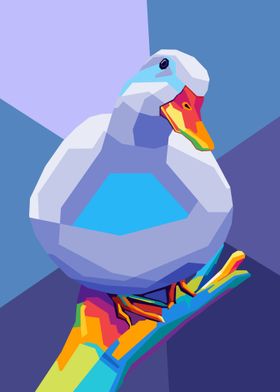 Duck on Palm Meme Pop Art