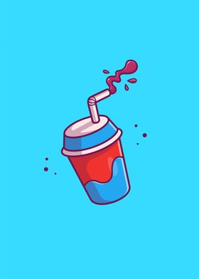 Juice Cup Cartoon