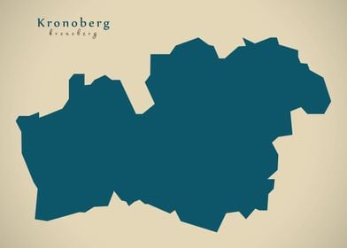 Kronoberg county map