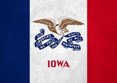 Flag of Iowa on Wall