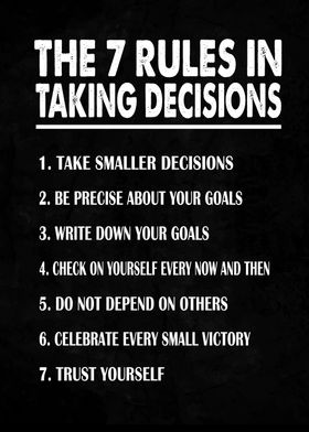 7 Rules Talking Decisions