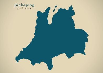 Joenkoeping county map